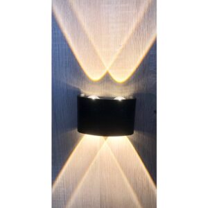 لمبة جدارية خارجية صفراء بأربع فتحات