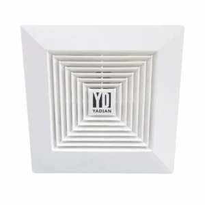 مروحة شفط مربعة للتهوية بغطاء شبكي أمامي للحماية — مثالية لحمامات والمطابخ | YADIAN (تركيب جداري وسقفي)