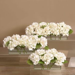 باقة هدرانج صناعي في مزهرية زجاجية