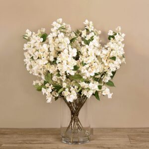 باقة جهنمية صناعية في مزهرية زجاجية