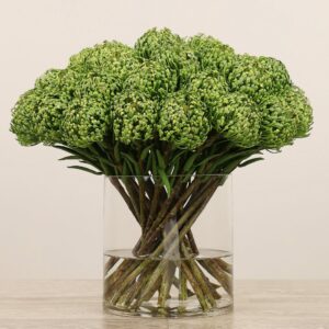 وسادة الدبابيس في مزهرية زجاجية