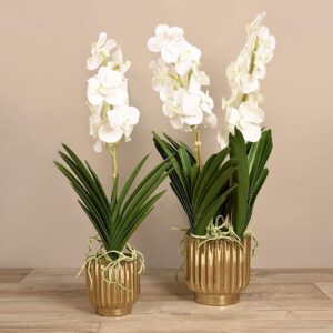 مجموعة زهور الفاندا الاصطناعية