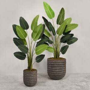 شجرة طائر الجنة الصناعية مع أصيص