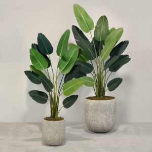 شجرة عصفور الجنة الاصطناعية مع أصيص