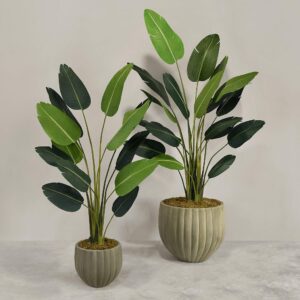 شجرة عصفور الجنة الاصطناعية مع أصيص