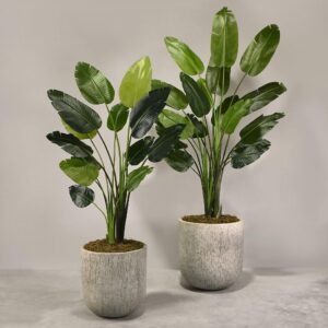 شجرة عصفور الجنة الاصطناعية مع أصيص