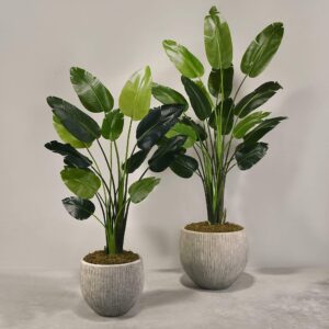 شجرة عصفور الجنة الاصطناعية مع أصيص