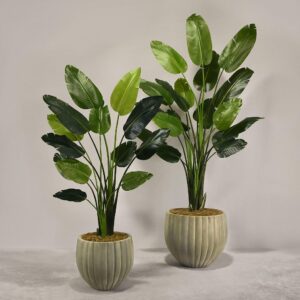 شجرة عصفور الجنة الاصطناعية مع أصيص