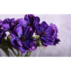 أزهار شقائق النعمان الاصطناعية الفاخرة