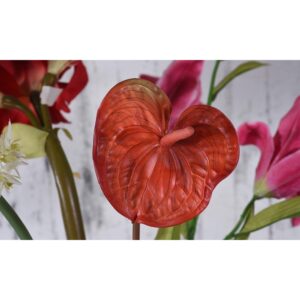 زهور فلامنغو الاصطناعية الفاخرة