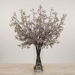 مزهرية زجاجية بتنسيق الأوكالبتوس الاصطناعي