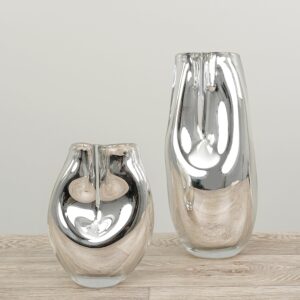 مزهرية زجاجية شفافة