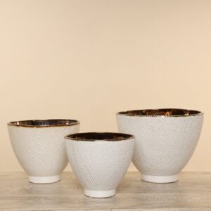 أصيص خزفي مستدير