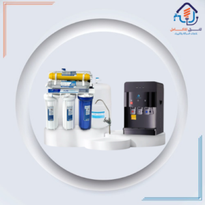 جهاز تحلية مياه بسبع مراحل مع مبرد طاولة مدمج - أسود