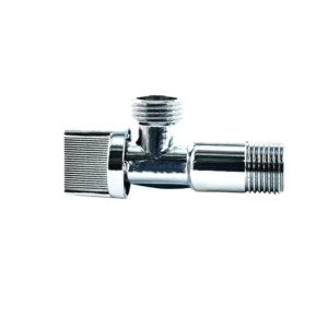 صمام زاوية نحاسي مطلي كروم — للتحكم بتغذية المياه