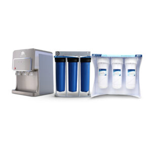Aquatower — Complete Home Water Purification System: Triple Jumbo Filter, Home Filter & Z Plus 2 Water Dispenser (Gold)