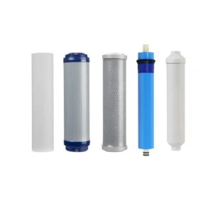 طقم فلاتر مياه بخمس مراحل وفلترة ثلاثية الطبقات للاستخدام المنزلي والمكتبي
