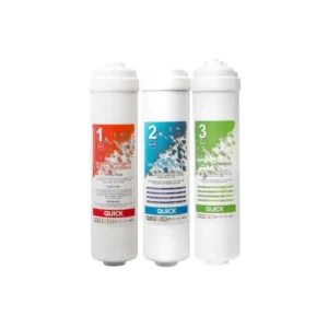 طقم فلاتر مياه كويك بثلاث مراحل — تركيب سريع
