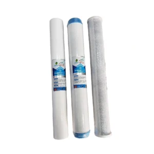 طقم خرطوشات فلتر مياه ثلاثي المراحل: رواسب + كربون حبيبي + كربون بلوك — برو ماكس