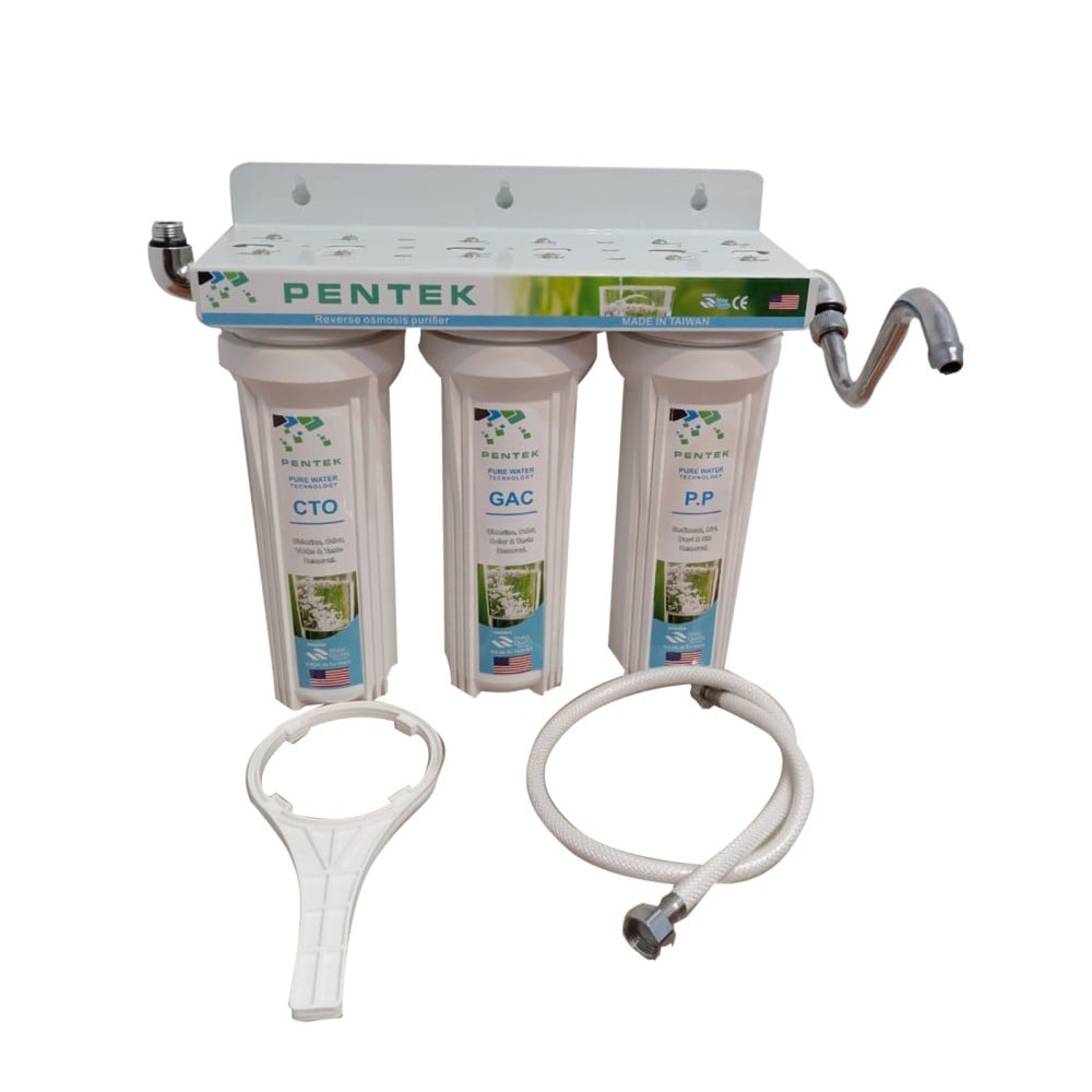 فلتر تنقية مياه ثلاثي المراحل — أبيض (متوفر في حائل فقط)
