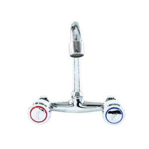 حنفية مطبخ جدارية بمقبضين من روزي، تشطيب كرومي، صنع في إيطاليا