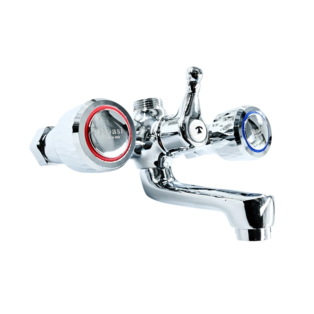 خلاط دش جداري من رواسي مطلي بالكروم (نحاس) مع تحكم مزدوج