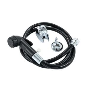 طقم شطاف يدوي أسود بمقبض معدني ومجموعة تثبيت كاملة — تصميم عملي وأداء قوي | Pioneers