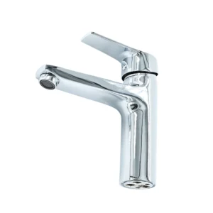 خلاط مغسلة راينو بمقبض واحد - نحاس مطلي بالكروم