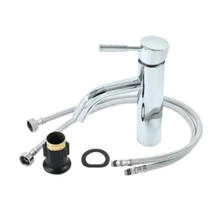 خلاط مغسلة بمقبض واحد — تصميم أنيق من النحاس المطلي بالكروم المقاوم للصدأ | Sanitary