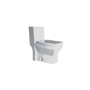 كرسي حمام أرضي بتصميم مربع عصري — أبيض