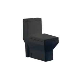 كرسي حمام أرضي بتصميم مربع - ستامينا (أسود مطفي)