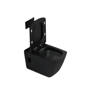 كرسي حمام معلق بشكل مربع — ستامينا (أسود)