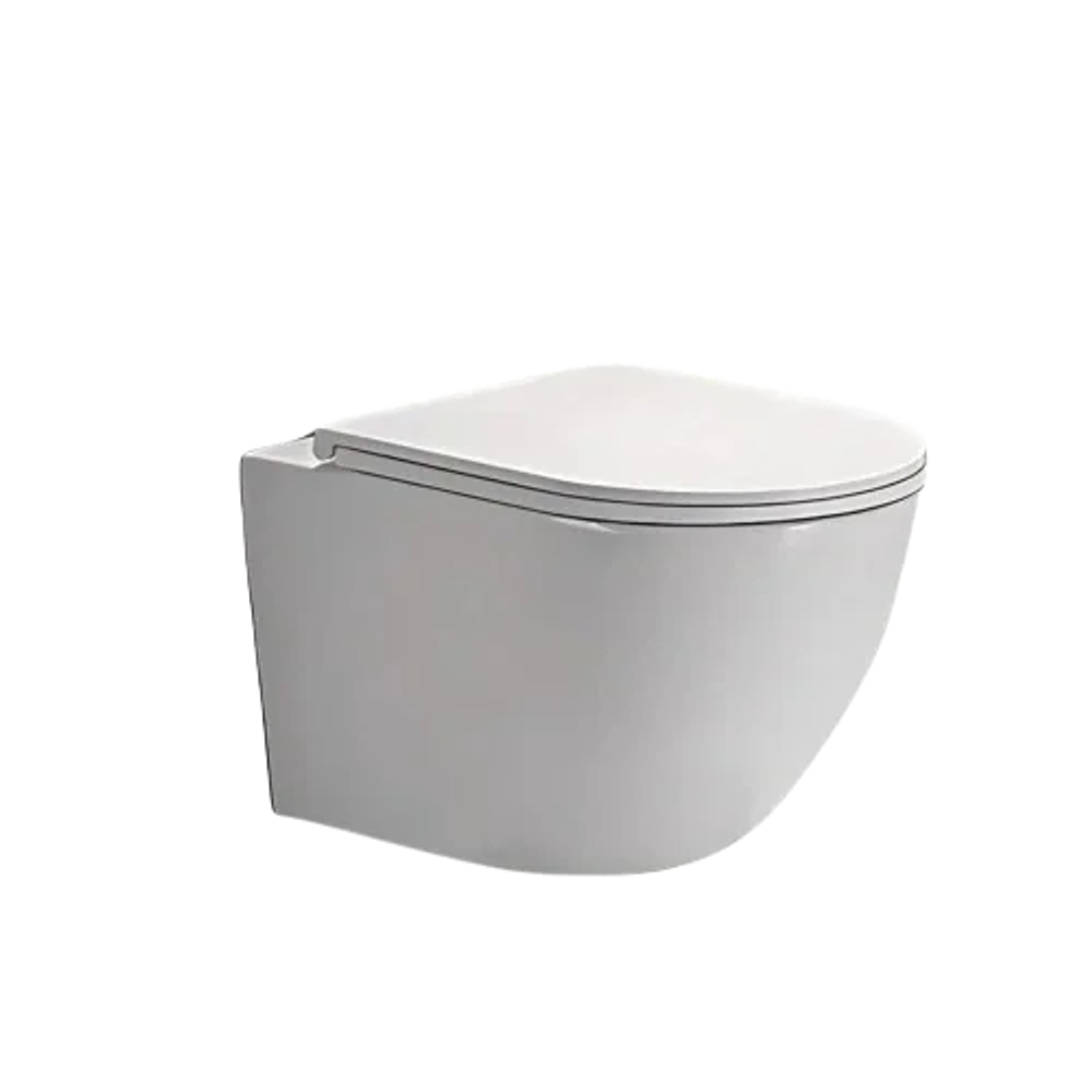 كرسي حمام معلق من ستامينا — تصميم عصري، أبيض