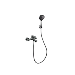 طقم خلاط دش أسود مطفي مقاوم للصدأ بتصميم عصري