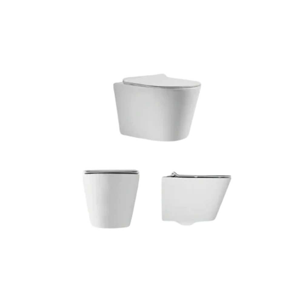 كرسي حمام معلق على الحائط سيراميكي من فيتا — أسود