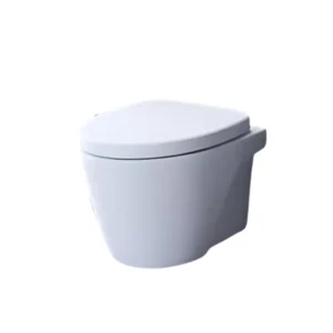 مرحاض معلق من الخزف السعودي بتصميم عصري وموفر للمساحة