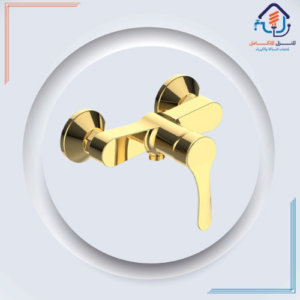 خلاط شطاف جداري أنيق بلون ذهبي