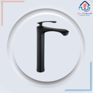 حنفية مغسلة طويلة فاخرة مقاومة للصدأ - أسود