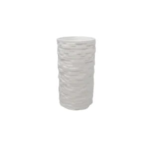 مغسلة حمام مودرن بشكل برميل — أبيض