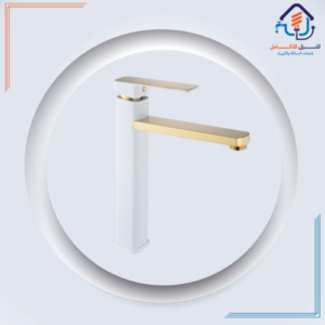 صنبور مغسلة مرتفع بتشطيب كرومي مقاوم للصدأ — تصميم فاخر