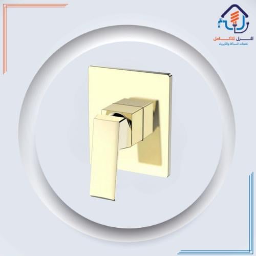 وجه خلاط شطاف مخفي مربع «أوريسا» بتصميم جروهي — ذهبي