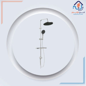 طقم شريط دش مطري دائري مع سماعة يدوية — لوتز (كروم)