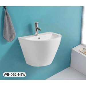 مغسلة حائطية من البورسلان — أبيض