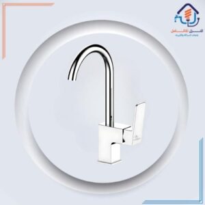 صنبور مطبخ أرضي بتصميم عصري — كروم مصقول