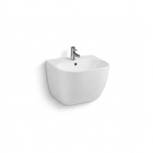 مغسلة حائطية عصرية باللون الأبيض