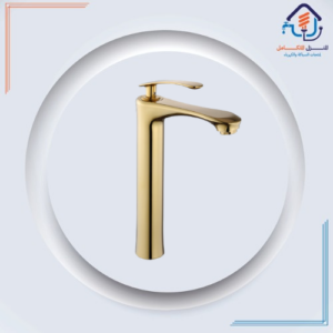 صنبور مغسلة مرتفع بلون ذهبي عتيق — طراز كلاسيكي