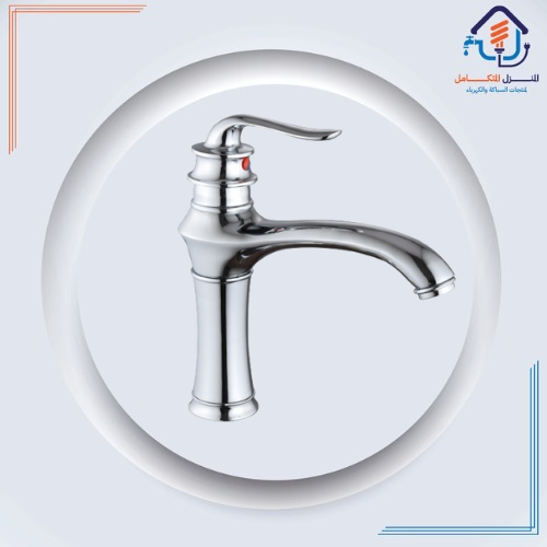 حنفية مغسلة قصيرة بطبقة كروم مقاومة للصدأ — تصميم فاخر