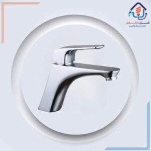 حنفية مغسلة قصيرة بطبقة كروم لامعة ومقاومة للصدأ