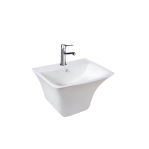 مغسلة حائطية من البورسلان بتصميم عصري — أبيض