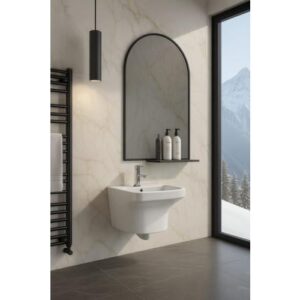 حوض حمام معلق بتصميم عصري — أبيض